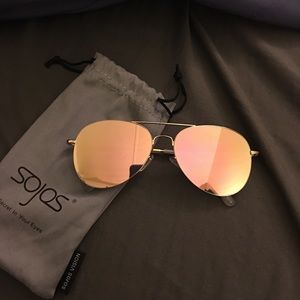 Pink aviator sunglasses
